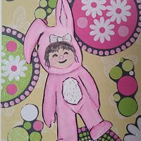 Easter Challenge 2024 Card 2 Child in Bunny Costume
